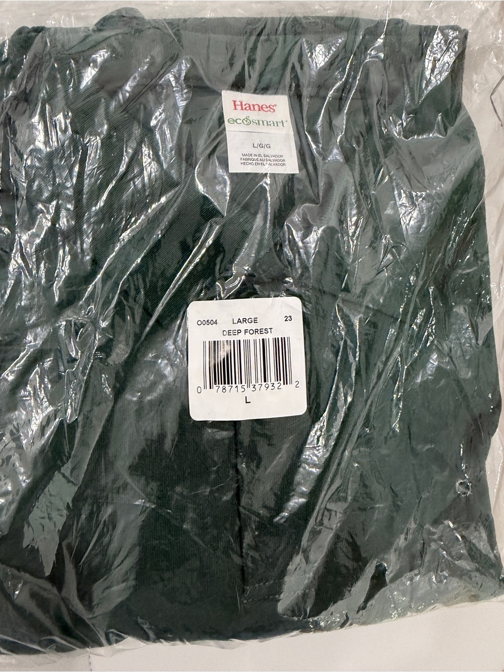 Hanes EcoSmart Forest Green Polo Shirt Large